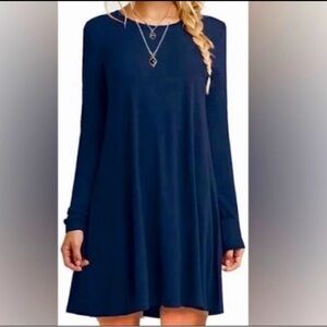Molerani Blue Long Sleeve Dress​​